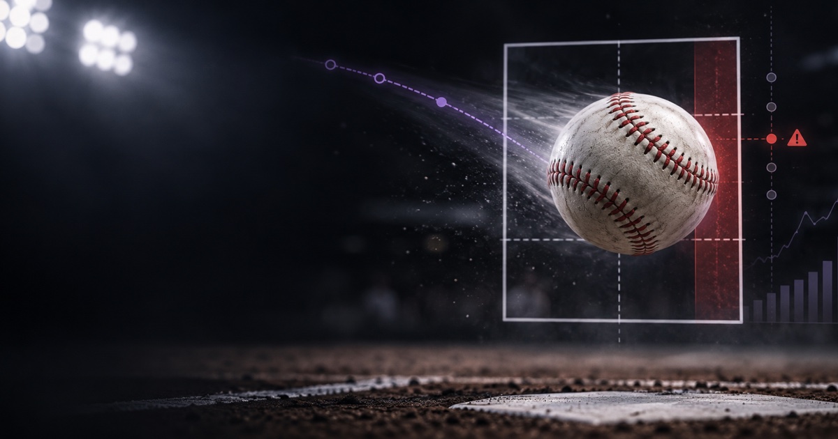 A baseball pitch visualized as a microbetting market